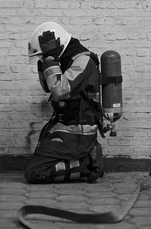 Firefighte with SCBA