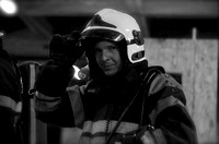 Firefighter with Gallet helmet
