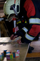 Puzzling firefighter with SCBA.