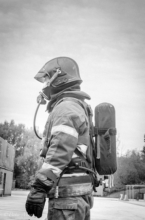 Firefighter turn out gear and SCBA