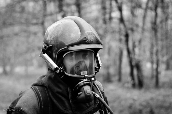 Firefighter with SCBA