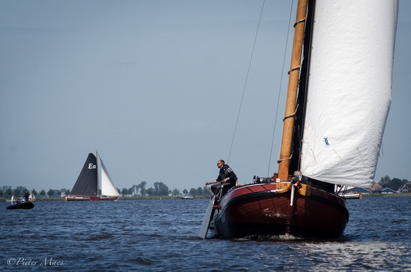 Race with historic sailing boats, the Netherlands.