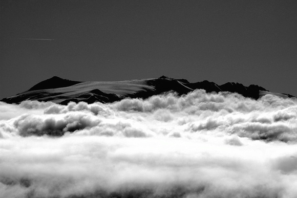 The Alps above the clouds.