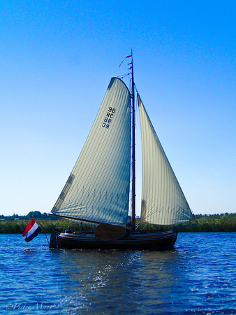 Typical Fryslan sailing boat.
