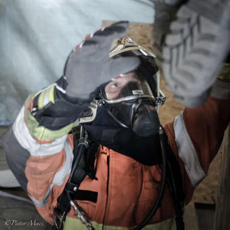 Firefighter with SCBA.