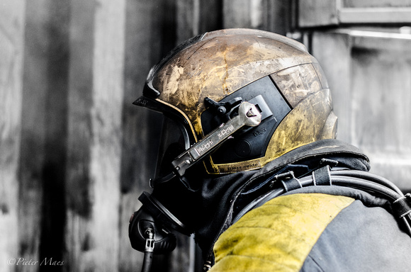 Firefighter with SCBA