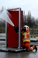 Compartment Fire Behavior Training, BFD recruits.